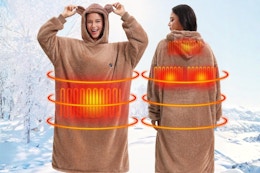 Heated blanket hoodie