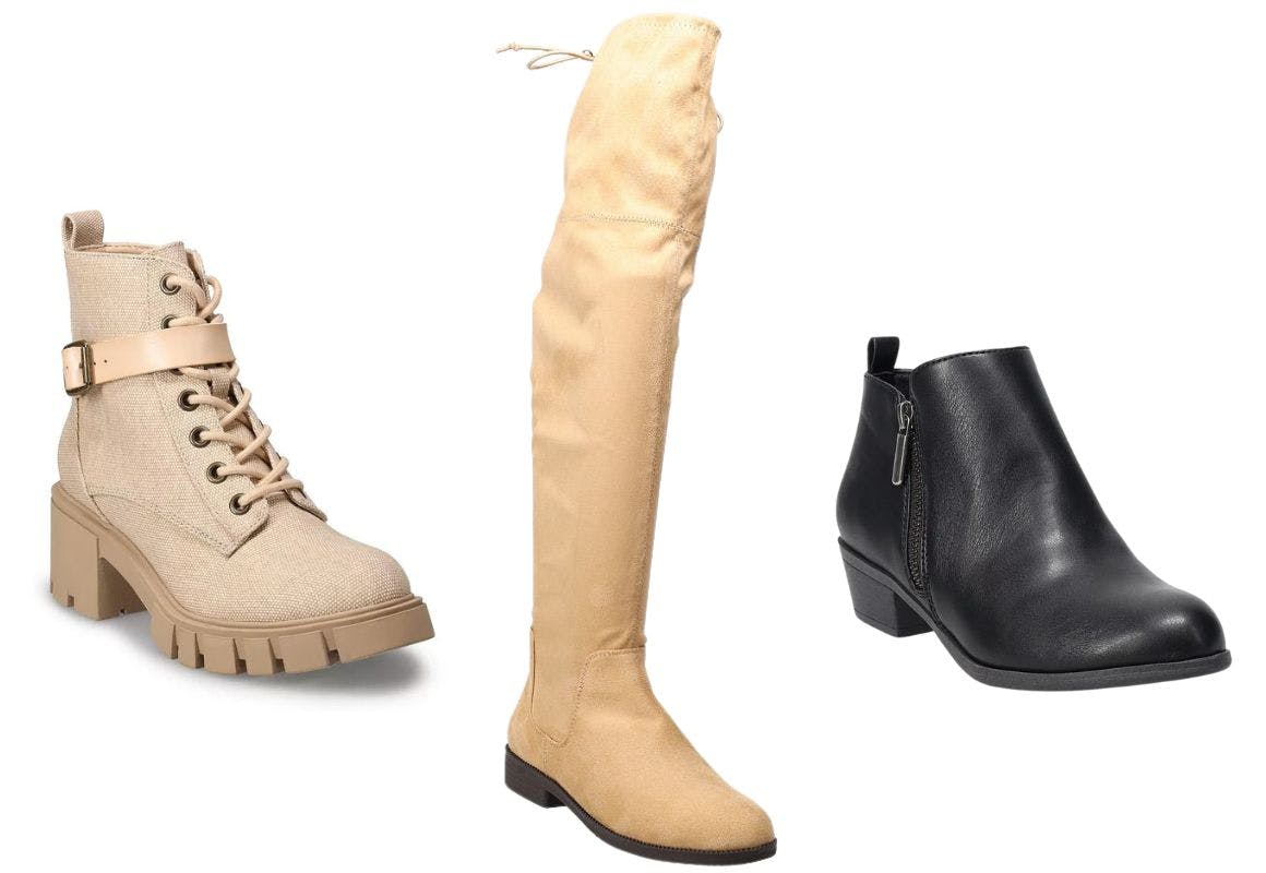 Kohls hot sale boots clearance