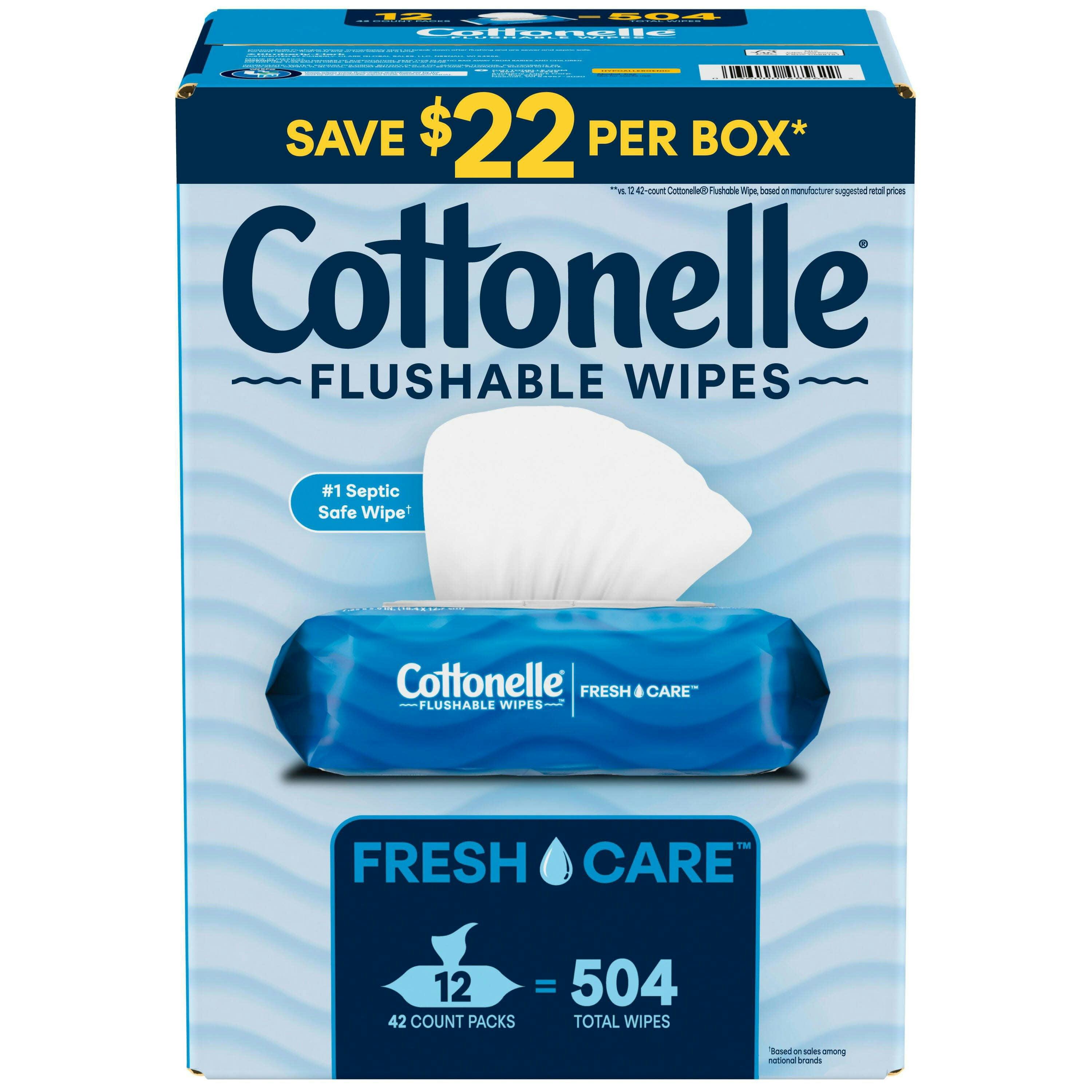 Cottonelle Flushable Wipes 12-Pack