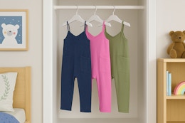 Kids' French Terry Jumpsuits, as Low as $5 at Walmart card image