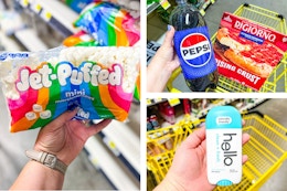 jet-puffed, digiorno, pepsi, hello products 3-photo collage