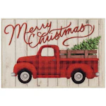 Christmas Plaid Truck Doormat