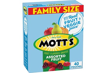 5 Mott's Fruit Snack Packs