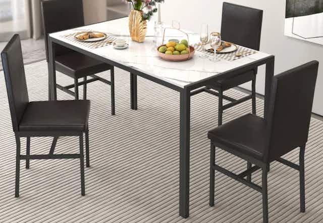5-Piece Dining Table Set, Now Only $180 at Walmart (Save Over 50%) card image
