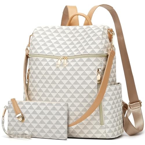Women's Backpack Purse & Wallet Set
