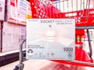 socket fan light sitting on a target cart