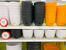 target self watering planters sitting on a target shelf
