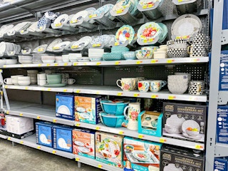 walmart dinnerware area aisle