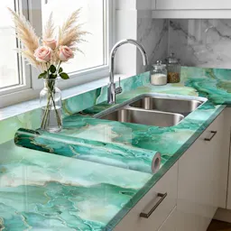 Green Marble Peel & Stick Wallpaper