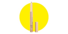 An e.l.f. shadow stick over a yellow circle