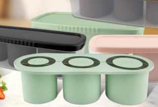 a green tumbler ice mold