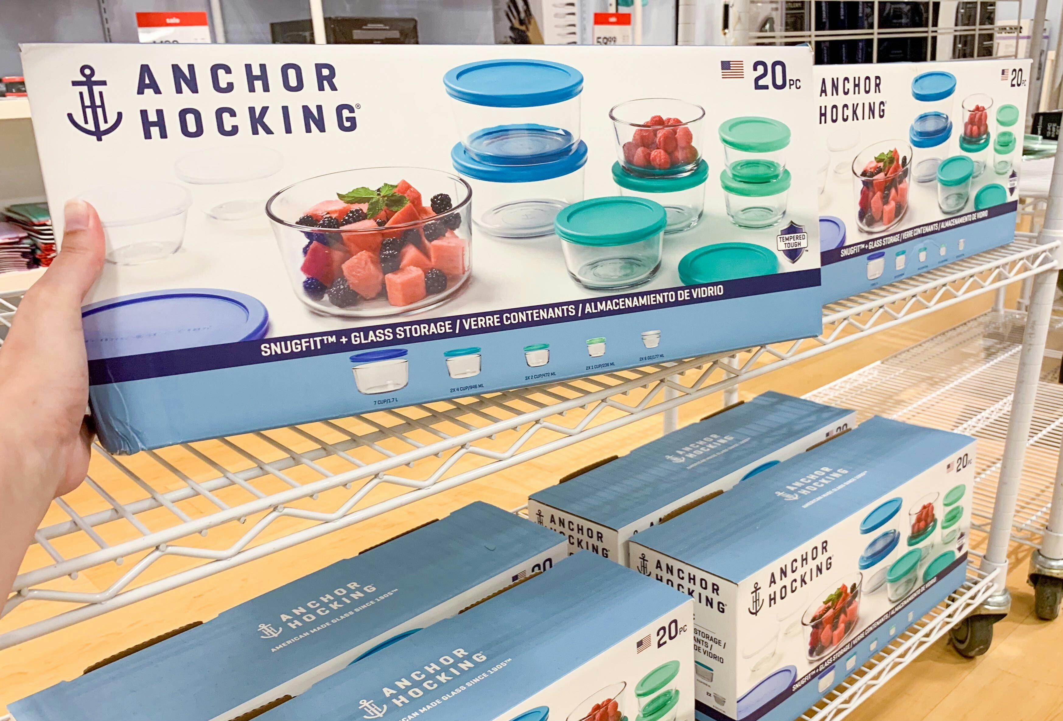 Anchor Hocking 20pc Glass Snugfit Food Storage Container Set : Target