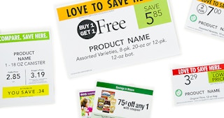 Publix signage will sometimes tell you if there is a coupon available for a given item.