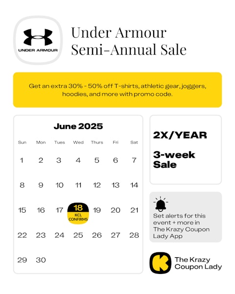 Under Armour Semi-Annual Sale 2025 date
