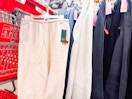 women's joggers sitting on a target shelf