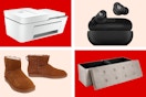HP Printer, Koolabura by Ugg Boots, Beats Earbuds, Large Storage Ottoman