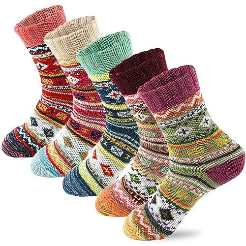 Women's Wool Crew Socks 5-Pack