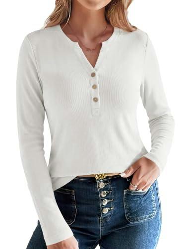 ANRABESS Women's Henley Thermal Top