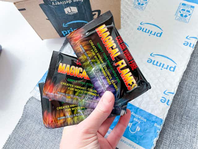 Magical Flames Color-Changing Fire Packets, as Low as $14 on Amazon card image