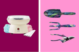 Dash cotton candy maker and threshold garden tools