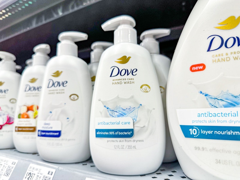 dove-hand-wash on walmart shelf