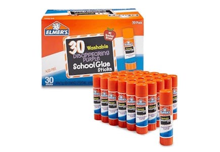 Elmer's Purple Glue Sticks 30-Pack