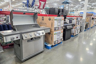 area shot of grills at sams club