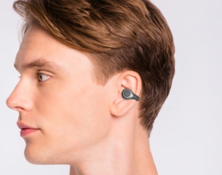a person wearing earbuds