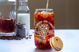 Mother's Day Gift: Glass Cup With Straw, $5 on Amazon (Reg. $26) card image
