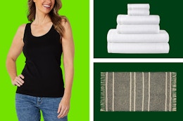 $5 and Under Deals at JCPenney: Shirts, Socks, Towels, Rugs, and More card image