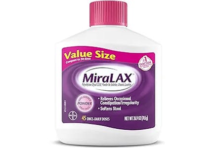 2 Miralax Laxative Powders