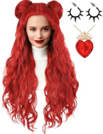 Adult Red Costume Wig Set