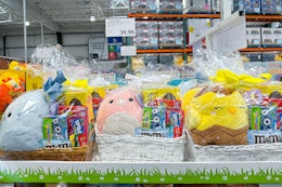 This Squishmallows Easter Basket Is Available at Costco for $39.99 card image