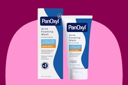 A box and tube of PanOxyl Acne Foaming Wash