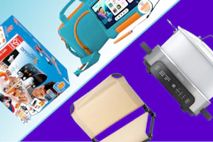 STEM kit, Onn kids' tablet, Ozark Trail bleacher seat, Ninja cooker