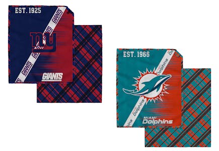 NFL Sherpa and Fleece Blanket