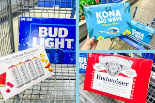 Bud Light, Nutrl, Budweiser, and Kona Big Wave alcohol beverages at Walmart