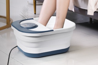 Person with foot in Heated Foot Spa Massager