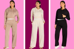 These Women's 2-Piece Fleece Lounge Sets Are Only $13 at Walmart card image