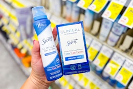 Secret Clinical Strength Deodorant, as Low as $4 at Walgreens card image