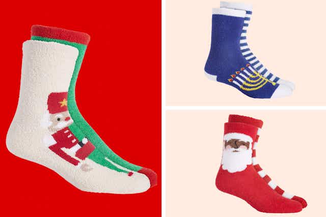 Get 2 Pairs of Holiday Fuzzy Socks for Just $2.86 at Macy's  card image