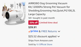 Amazon Dog Grooming Vacuum Kit 2026 2