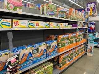 pool aisle at Walmart
