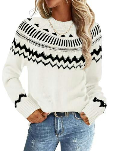 MEROKEETY Women's Knit Sweater