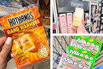 dollar general hot hands, mike and ike, believe beauty 3-photo collage