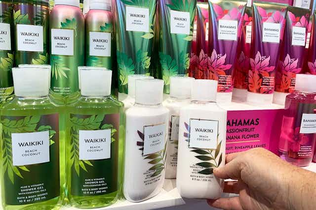 Body Lotions, Balms, Creams, and Oils, Just $4.95 at Bath & Body Works card image