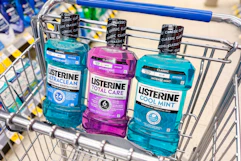 listerine mouthwash in a walgreens shopping cart sponsored