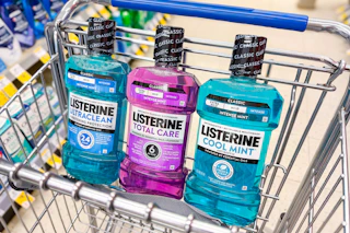 listerine mouthwash in a walgreens shopping cart sponsored