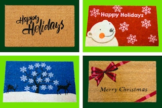 4 Rubber-Cal Holiday Door Mats styles