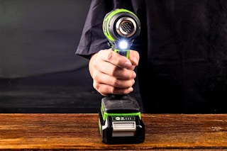 Lifestyle image of the Greenworks Heat Gun
